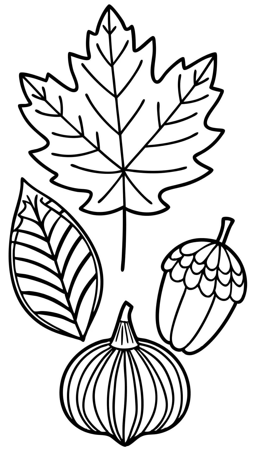 coloring pages of autumn leaves